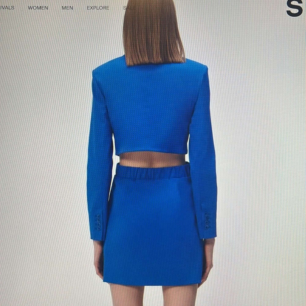 NWT Jonathan Simkhai Kylo Cutout Blazer Mini Dress. Size 4 - Picture 5 of 8